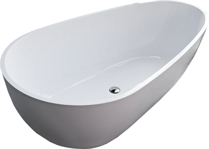 Ванна из искусственного камня Marmo Bagno Венеция 170x85 см, отдельностоящая, овальная, белый глянец