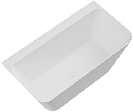 Ванна из искусственного камня Cezares Liner Solid Surface 170x80 см, со сливом-переливом, с донным клапаном, матовая