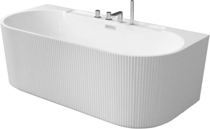 Акриловая ванна Esbano Aruba 170x80 см, с ножками, со сливом-переливом, с донным клапаном, со смесителем