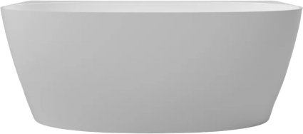 Ванна из искусственного камня WHITECROSS Pearl A 155x80 см, овальная, с донным клапаном, белый глянец