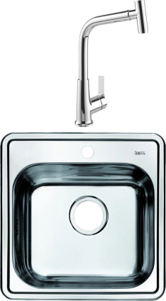 Комплект Мойка кухонная Iddis Strit + Смеситель MEGA Life MG-TK09 хром