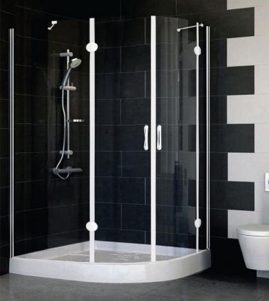 Душевой уголок Vegas Glass AFS-F 120*100 01 01 L стекло прозрачное, 120x100
