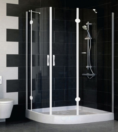 Душевой уголок Vegas Glass AFS-F 120*100 01 01 R стекло прозрачное, 120x100