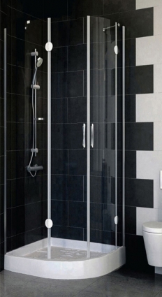 Душевой уголок Vegas Glass AFS-F 80*90 08 01 L стекло прозрачное, 80x90