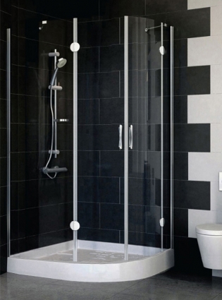 Душевой уголок Vegas Glass AFS-F 110*100 08 01 L стекло прозрачное, 110x100