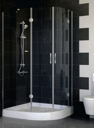 Душевой уголок Vegas Glass AFS-F 110*100 07 01 L стекло прозрачное, 110x100