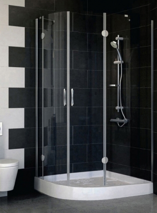 Душевой уголок Vegas Glass AFS-F 110*100 07 01 R стекло прозрачное, 110x100