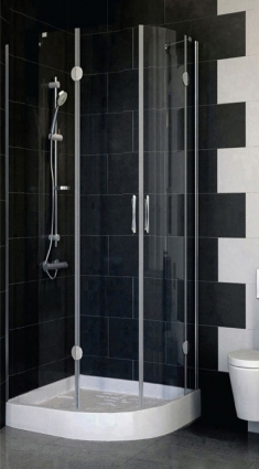 Душевой уголок Vegas Glass AFS-F 80*90 07 01 L стекло прозрачное, 80x90