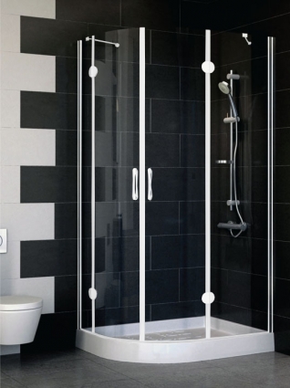 Душевой уголок Vegas Glass AFS-F 100*80 01 01 R стекло прозрачное, 100x80