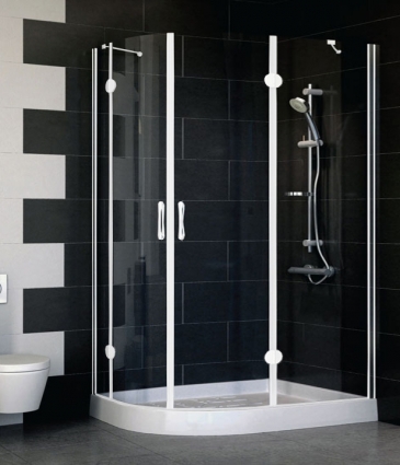 Душевой уголок Vegas Glass AFS-F 120*80 01 01 R стекло прозрачное, 120x80