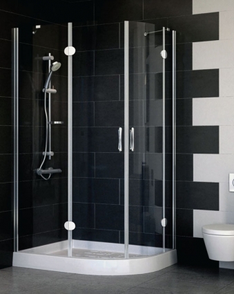 Душевой уголок Vegas Glass AFS-F 110*80 08 01 L стекло прозрачное, 110x80