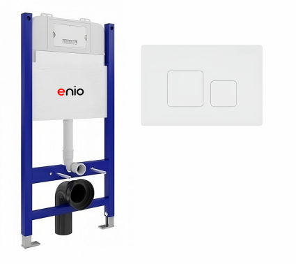 Система инсталляции для подвесных унитазов Enio Tecnico 50 с кнопкой Cubo белой матовой OOO