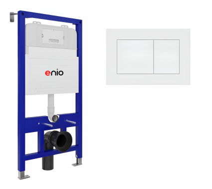 Система инсталляции для подвесных унитазов Enio Tecnico 52 с кнопкой Quadro белой матовой OOO