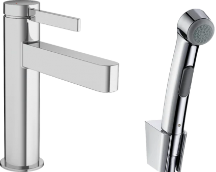 Смеситель для раковины Hansgrohe Finoris 110 76210000 с гигиеническим душем, хром