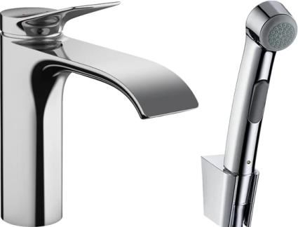 Смеситель для раковины Hansgrohe Vivenis 75210000 с гигиеническим душем, хром