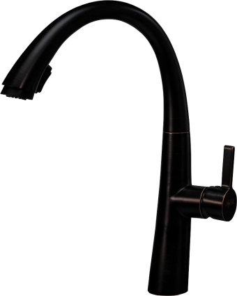 Смеситель для кухни Профсан Steel PSM-301-9 черный, бронза