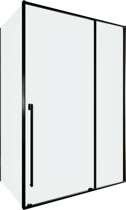 Душевой уголок Allen Brau Fantasy 2.0 140x100, профиль черный матовый, стекло прозрачное