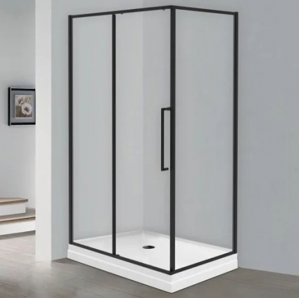 Душевой уголок Esbano Surf ESS-108PS-B 100х80 см, профиль черный, стекло прозрачное