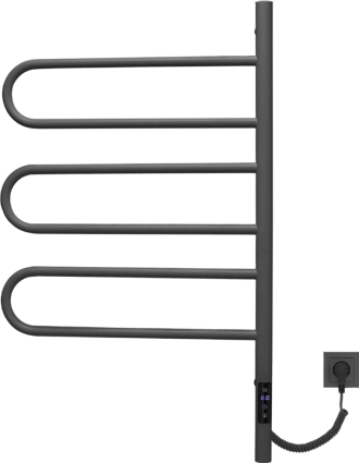 Полотенцесушитель электрический Vincea VTD-1R2CGE 44х80 графит