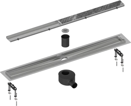 Душевой трап (лоток) Timo Drain Systems DS230207/01 700 двусторонняя панель plate под плитку, сатин