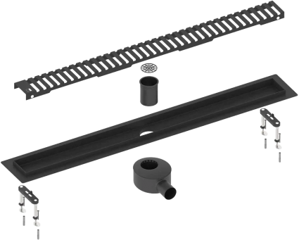 Душевой трап (лоток) Timo Drain Systems DS230109/03 900 вставка lines, черный