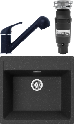 Комплект Мойка кухонная TopZero Georgia 560.510-40 Galaxy + Смеситель Bruce galaxy 40 + Измельчитель Bone Crusher BC 910-SL-Slim Line