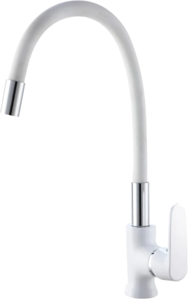 Смеситель для кухни РМС SL123W SL123W-016F-1, белый, хром