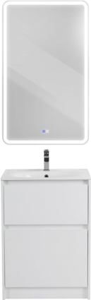 Мебель для ванной BelBagno Kraft 60 напольная, bianco opaco, раковина BB1923-600
