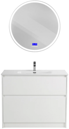Мебель для ванной BelBagno Kraft 100 напольная, bianco opaco, раковина BB1000ETL