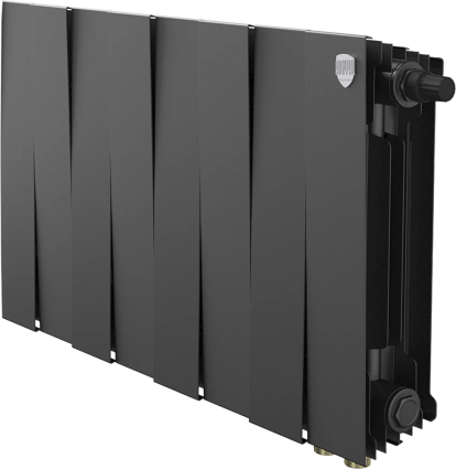 Радиатор биметаллический Royal Thermo Piano Forte 300 VDR80 8 секций, межосевое расстояние 8 см, noir sable