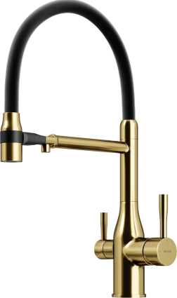 Смеситель для кухни Sancos Garda SC4009BG с гибким изливом, брашированное золото