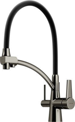 Смеситель для кухни Sancos Eri SC4001GG с гибким изливом, вороненая сталь