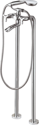 Напольный смеситель для ванны с душем Kaiser Trio 57222 хром