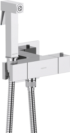 Гигиенический душ Акватек Либра AQ1028CR со смесителем, С ВНУТРЕННЕЙ ЧАСТЬЮ, хром
