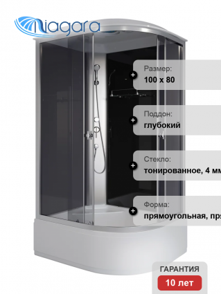 Душевая кабина Niagara Eco E100/80/40L/TN 100х80 см