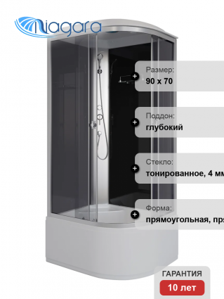 Душевая кабина Niagara Eco E90/70/40L/TN 90х70 см
