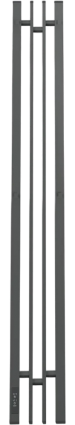 Полотенцесушитель электрический Point Фрея П2 PN20722GB 14х120, графит блеск