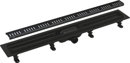 Душевой трап (лоток) AlcaPlast APZ19 APZ19BLACK-850 с решеткой и опорами