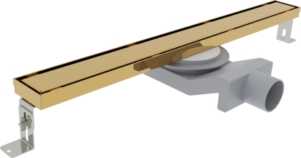Душевой трап (лоток) Plumberia Selection PSL Linear 90 см, золото 24К