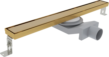 Душевой трап (лоток) Plumberia Selection PSL Linear 60 см, золото брашированное