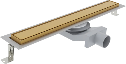 Душевой трап (лоток) Plumberia Selection PST In-Tile 80 см, золото брашированное