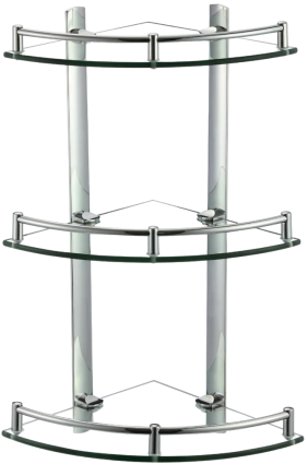 Полка Savol S-003031 хром, для душа, угловая