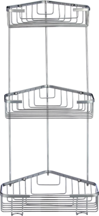 Полка Savol S-002832-3 хром, для душа, угловая
