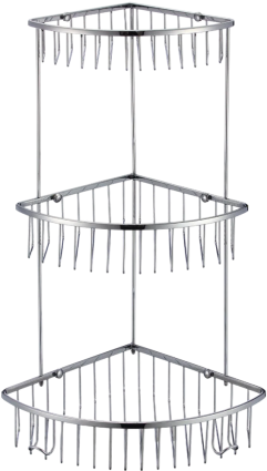 Полка Savol S-002514-3 хром, для душа, угловая