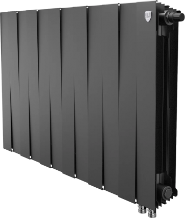 Радиатор биметаллический Royal Thermo Piano Forte 500 VDR80 12 секций, межосевое расстояние 8 см, noir sable