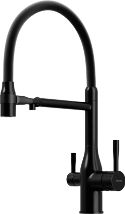 Смеситель для кухни Sancos Garda SC4009MB с гибким изливом, матовый черный
