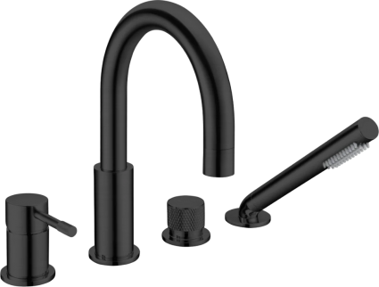 Смеситель на борт ванны Boheme Uno 460-B black