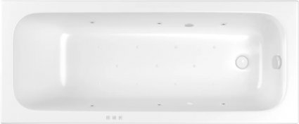 Акриловая ванна WHITECROSS Vibe 0105.170070.100.RELAX.WH 170x70 см, с гидромассажем, с каркасом, со сливом-переливом, с донным клапаном