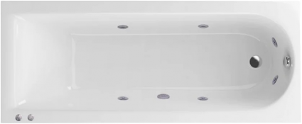 Акриловая ванна Excellent Aurum Hydro WAEX.AUR15.HYDRO.CR 150x70 см, с гидромассажем, с каркасом, со сливом-переливом
