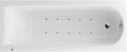 Акриловая ванна Excellent Aurum Slim Aero WAEX.AUR17S.AERO.CR 170x70 см, с каркасом, со сливом-переливом